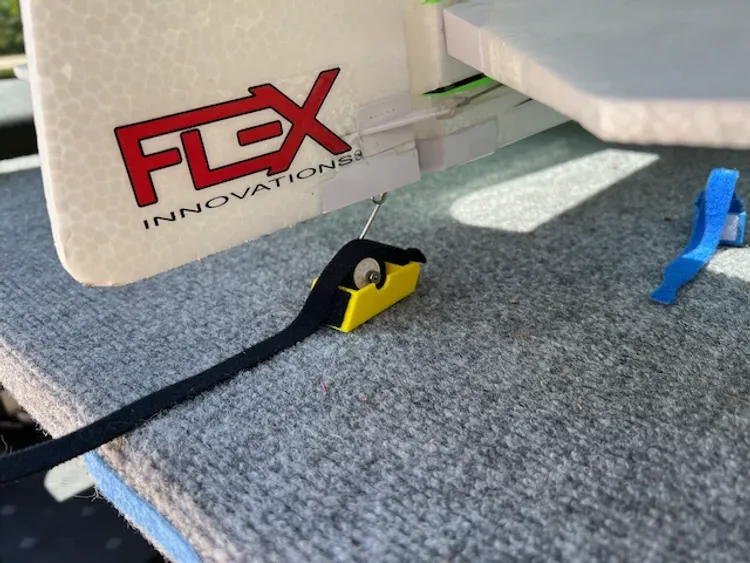 Small RC Airplane Wheel Chocks with Hook and Loop Straps